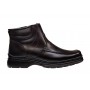 Ghete barbati casual din piele naturala cu fermoar, imblanite, Negru GKR GKR77N